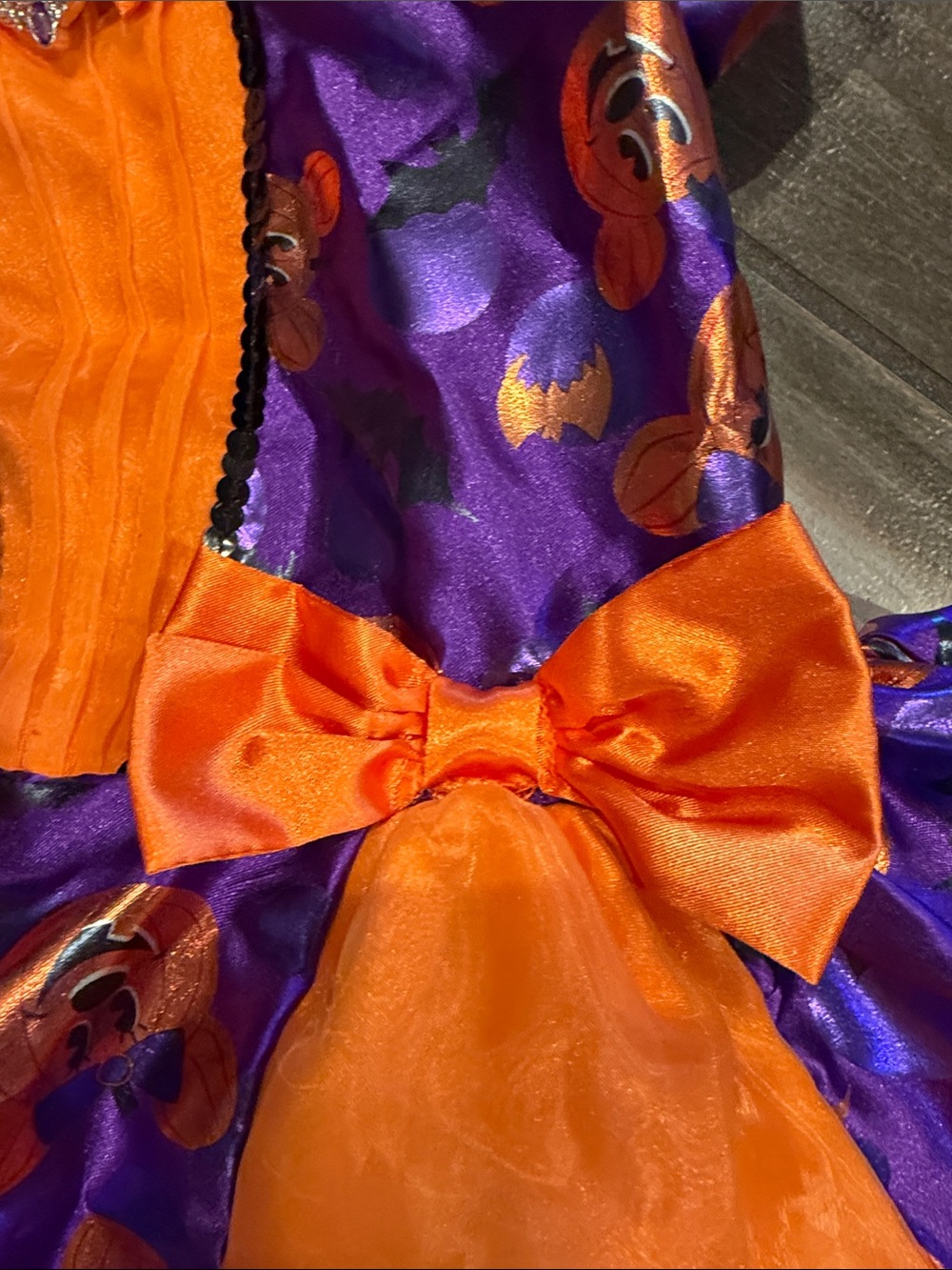 Disney Girls Orange and Purple Halloween Princess Dress - Picture 5 of 10